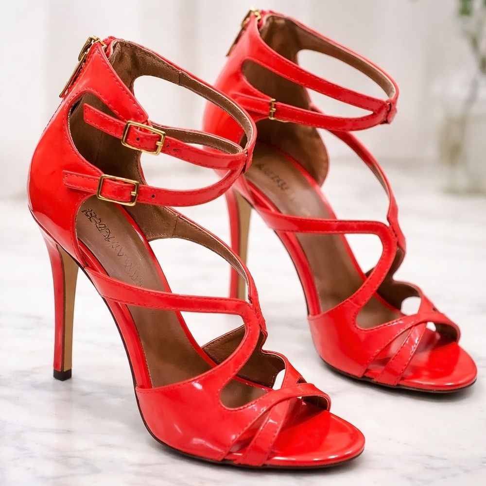 RENVY Neon Coral Sandals